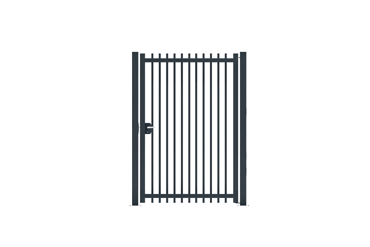 Portillon acier biseauté 1000x1000 mm avec serrure