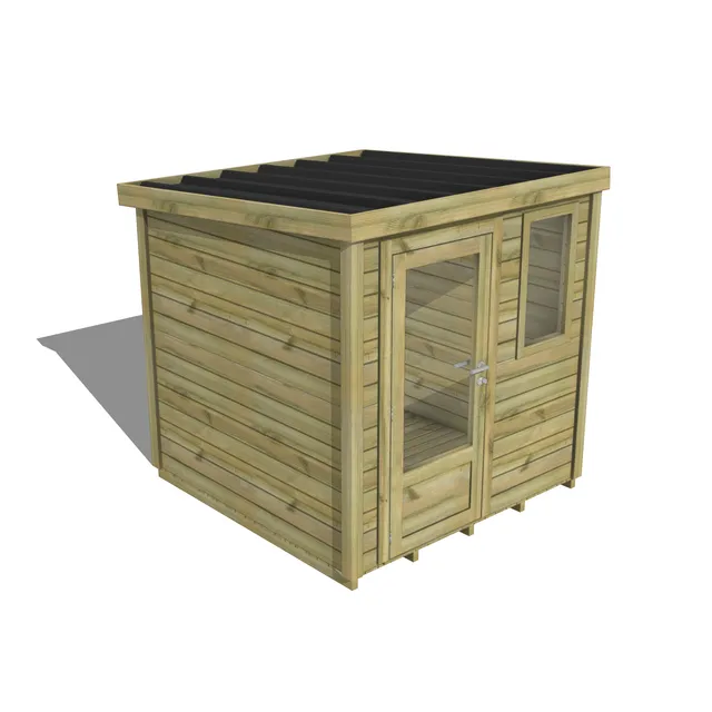 Abri Français Essentiel Abri Jardin 4,1 m² Porte Vitrée Plancher