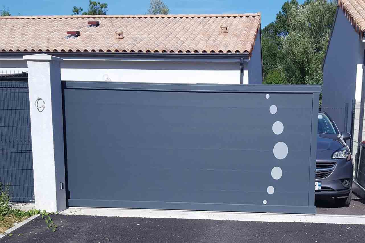 METAL GARDEN Portail coulissant plein portail alu 3500 mm