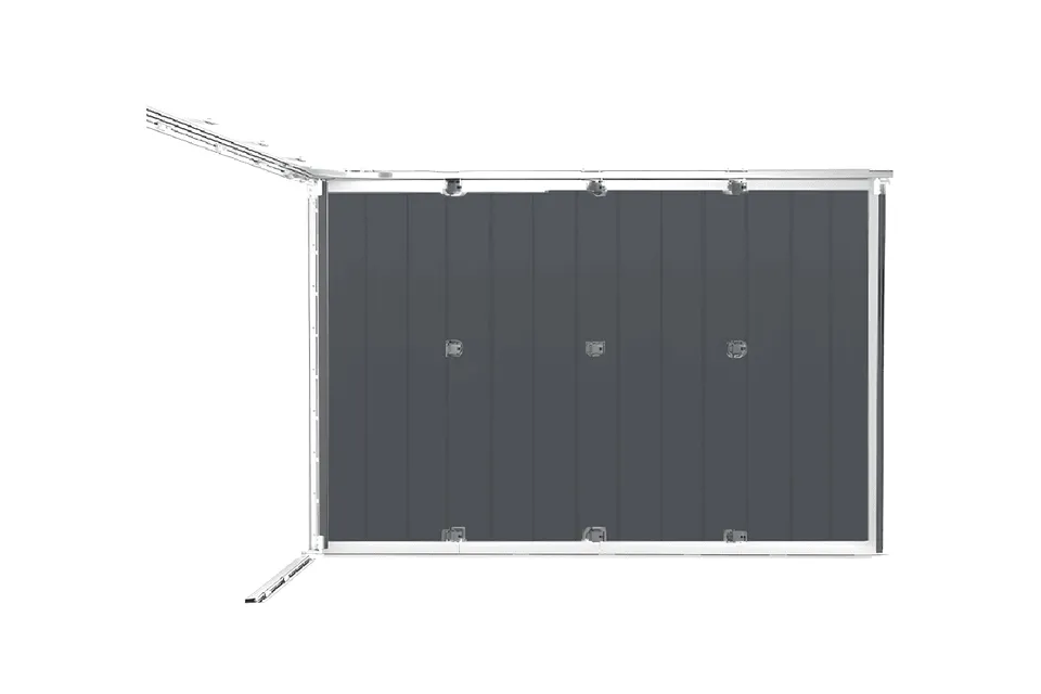 METAL GARDEN Portes de Garage woodgrain porte garage gris 7016