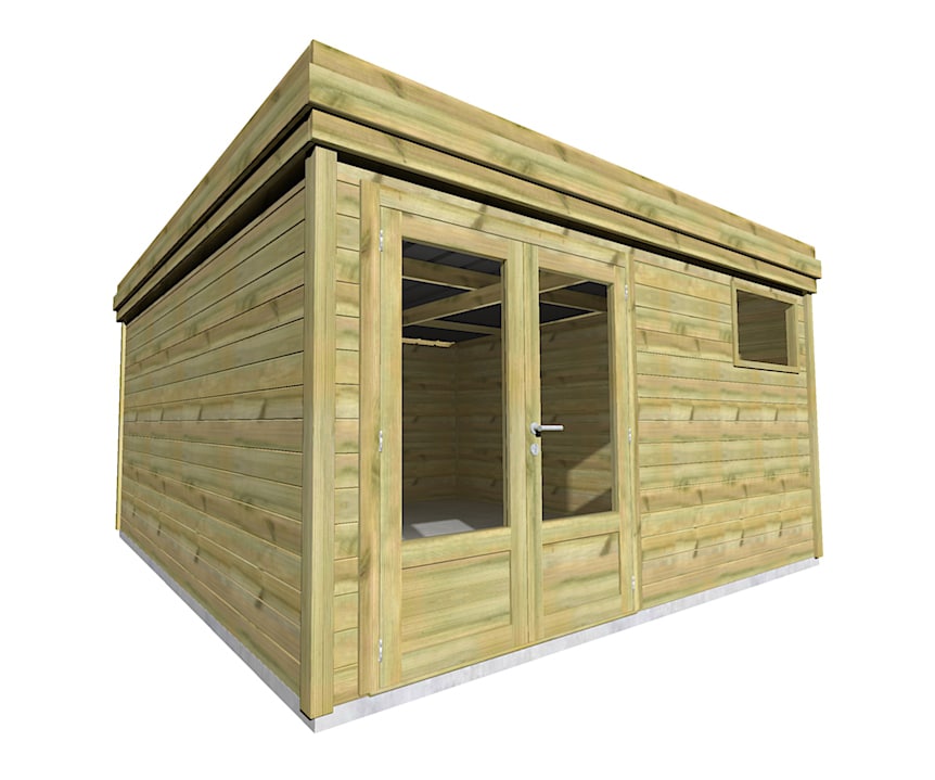Abri Français Origine abri de jardin 20m² porte double 4,46 m