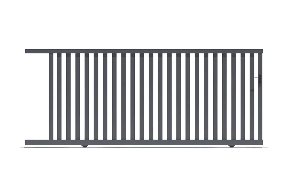 Metal Garden Portail coulissant barreaudé portail aluminium léger