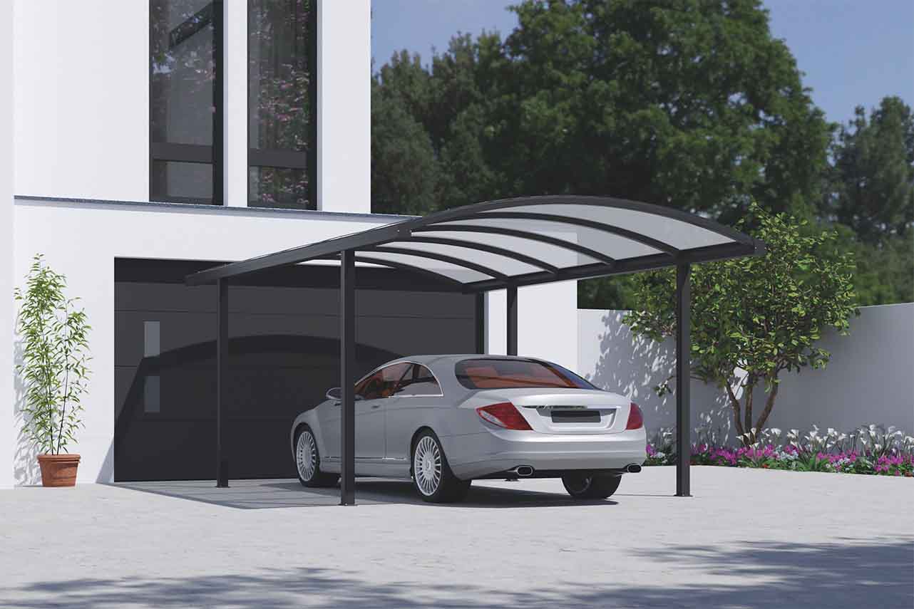 METAL GARDEN Abris de Voiture carport cintré abri 5000x3000 robuste