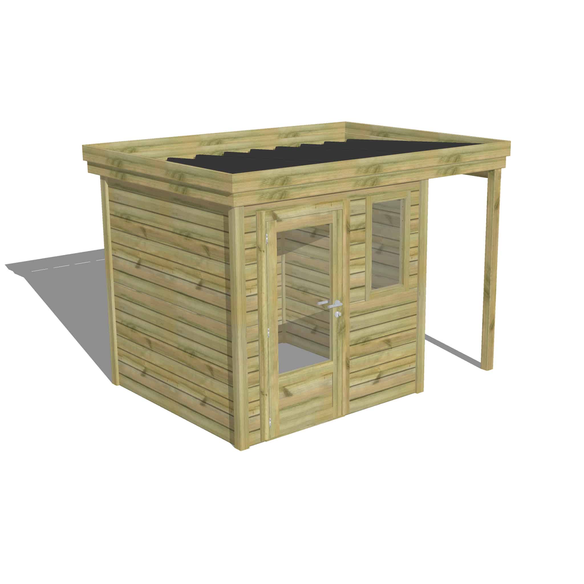 Abri Français Gamme Origine 2x2 m abri de jardin vitré extension