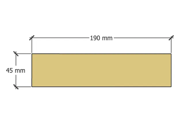 Abri Français chevron bois autoclave 45x190 mm classe 4