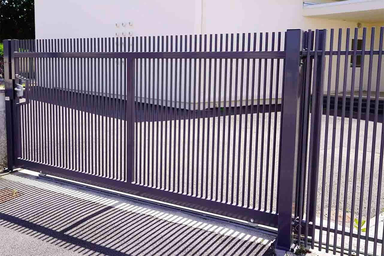 METAL GARDEN Portail coulissant tubes passants acier 3000 mm
