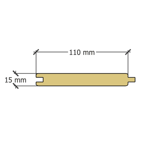 Abri Français planchette bois autoclave 100x11 cm classe 4