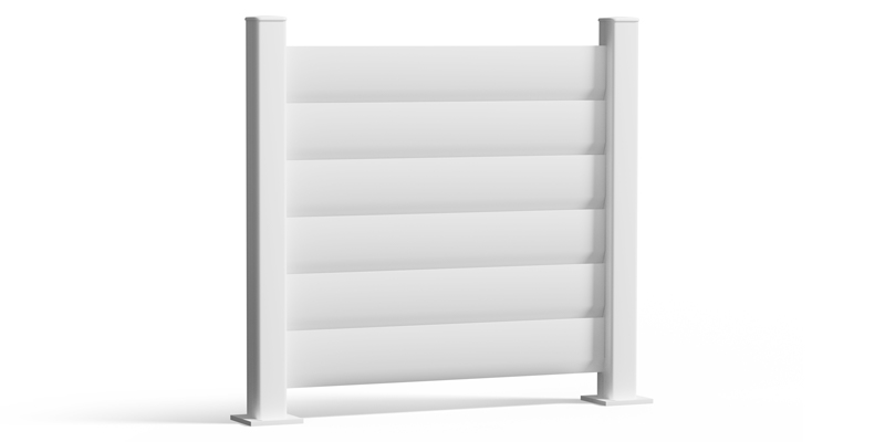Préfalu Clothor clôture alu brise-vent 125 mm
