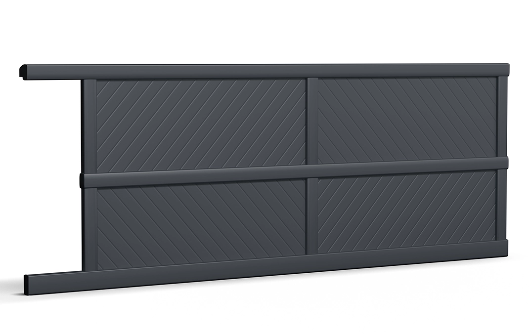 Préfalu Avaloirs portail coulissant aluminium jardin