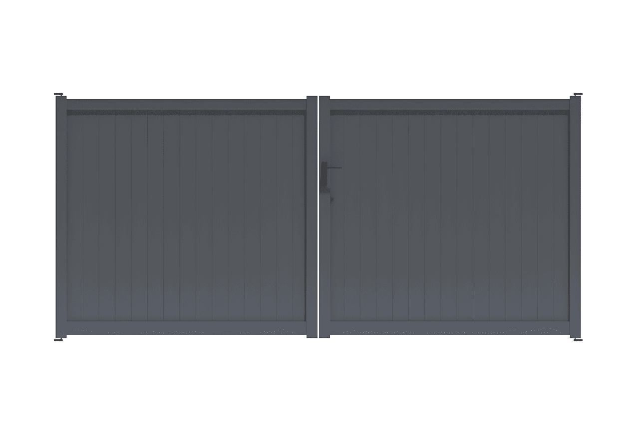 METAL GARDEN Battant Plein portail alu 3000x1480 occultant