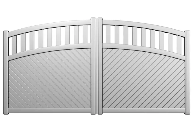 Préfalu Oeta portail battant aluminium jardin
