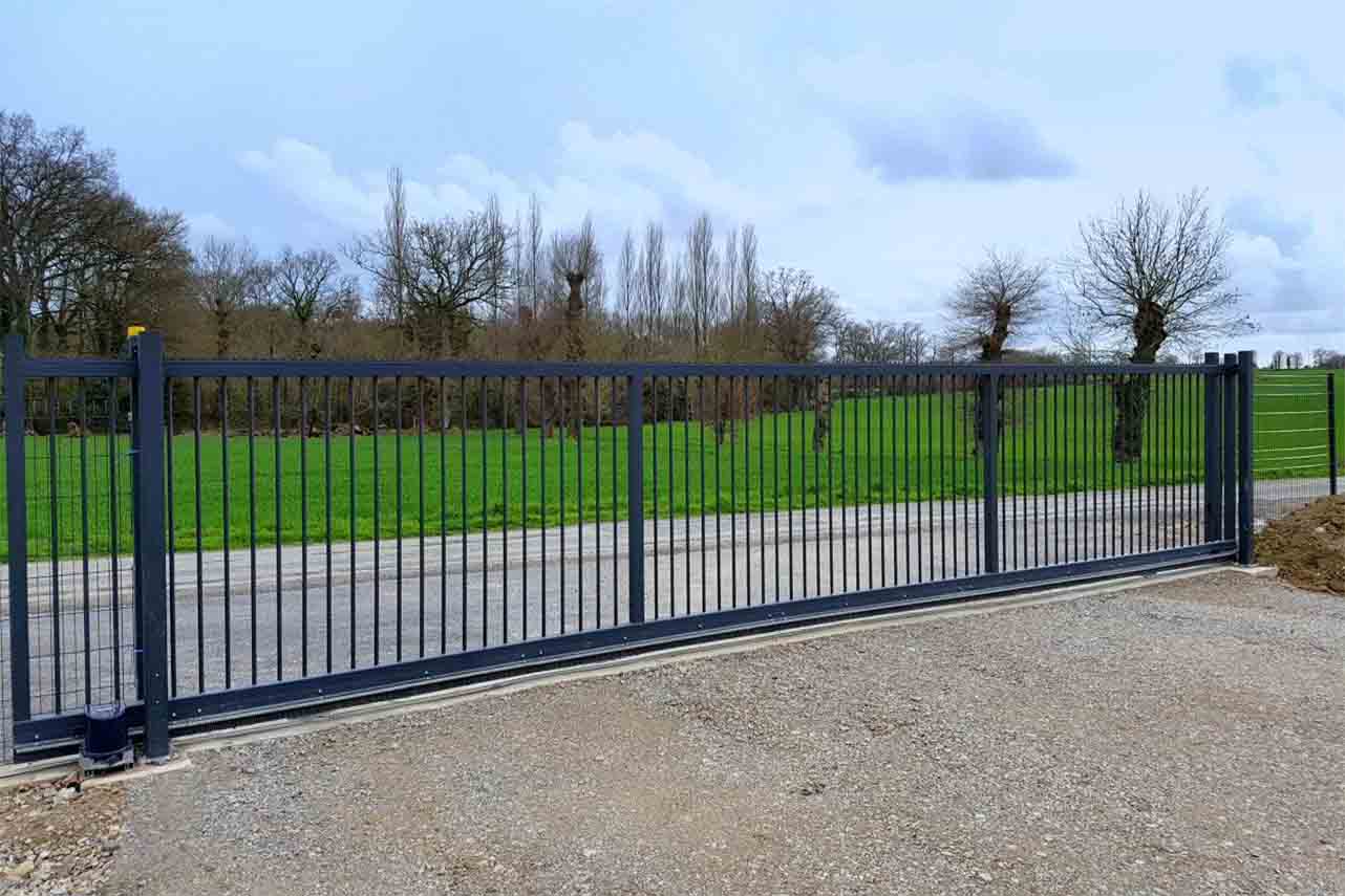 METAL GARDEN Portails Coulissants Acier barreaudage éco 4000 mm