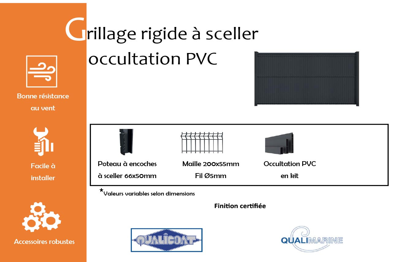 METAL GARDEN Grillages rigides grillage rigide 1030 mm occultation PVC