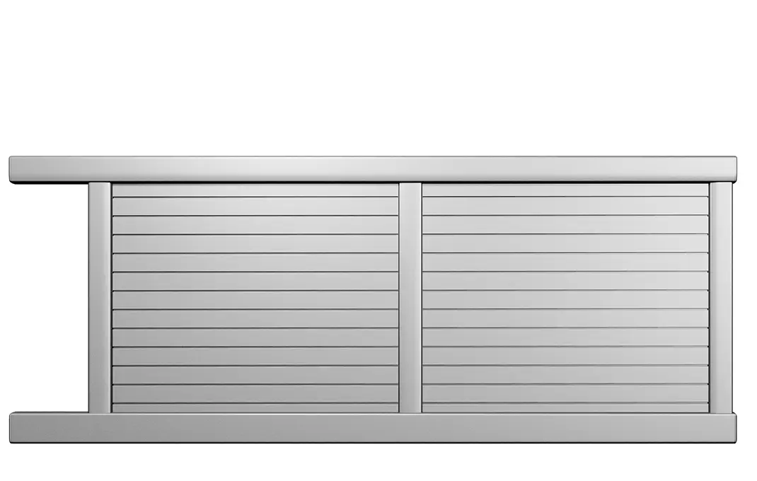 Préfalu Brevent portail coulissant aluminium plein