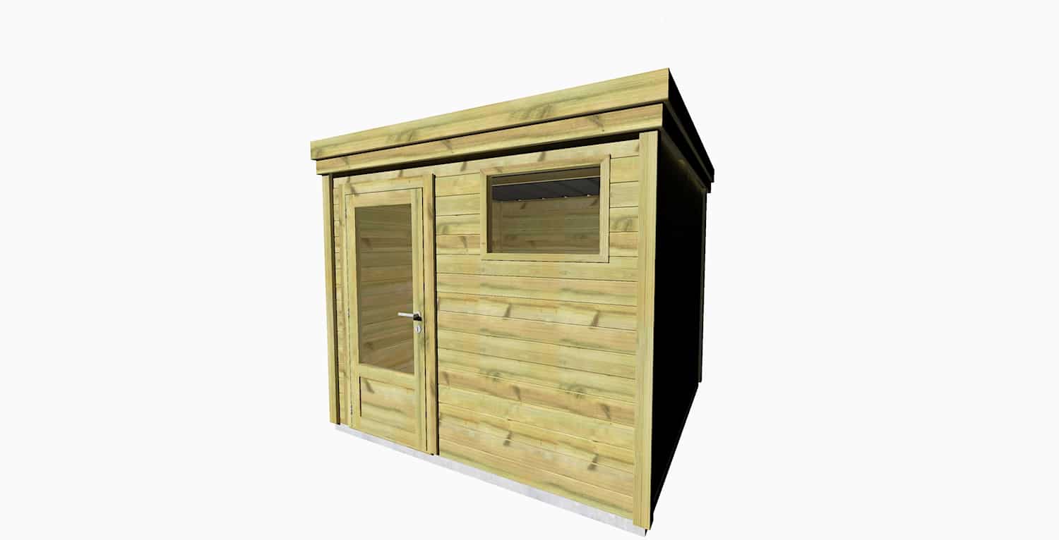 Abri Français Gamme Origine 2,76x2,91 m abri de jardin 8 m2 porte
