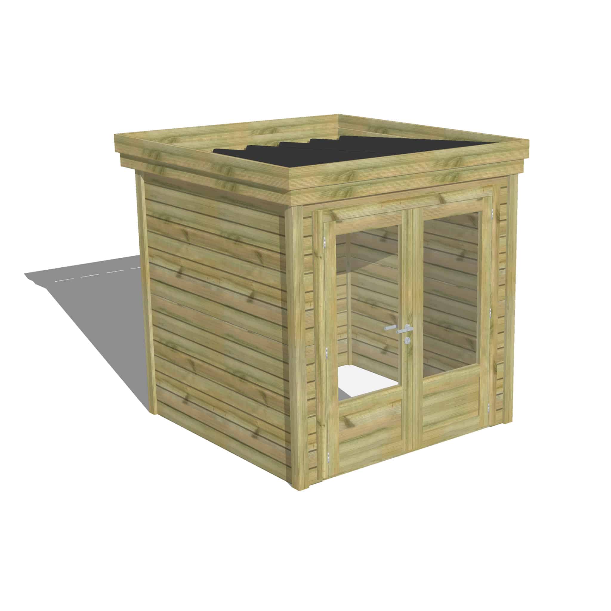 Abri Français Origine abri de jardin porte double vitrée 5,41 m²