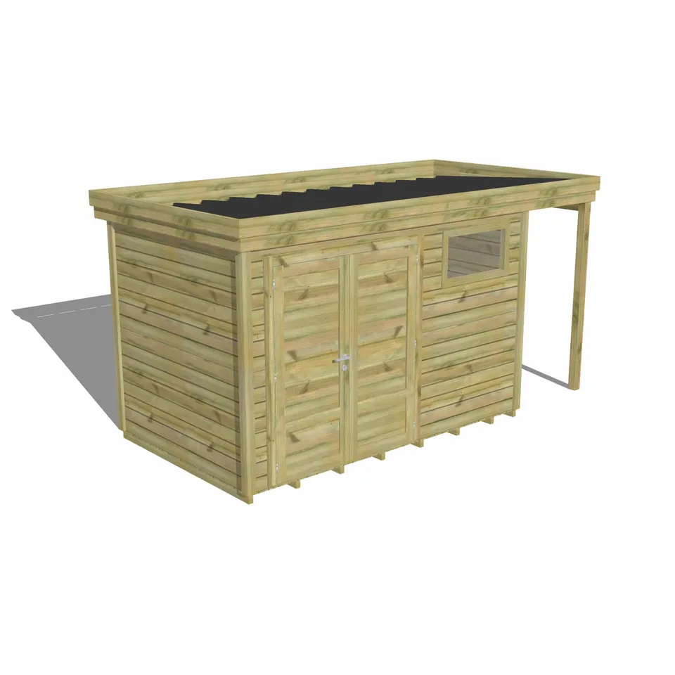 Abri Français Origine Abri Piscine 6,8 m² porte pleine