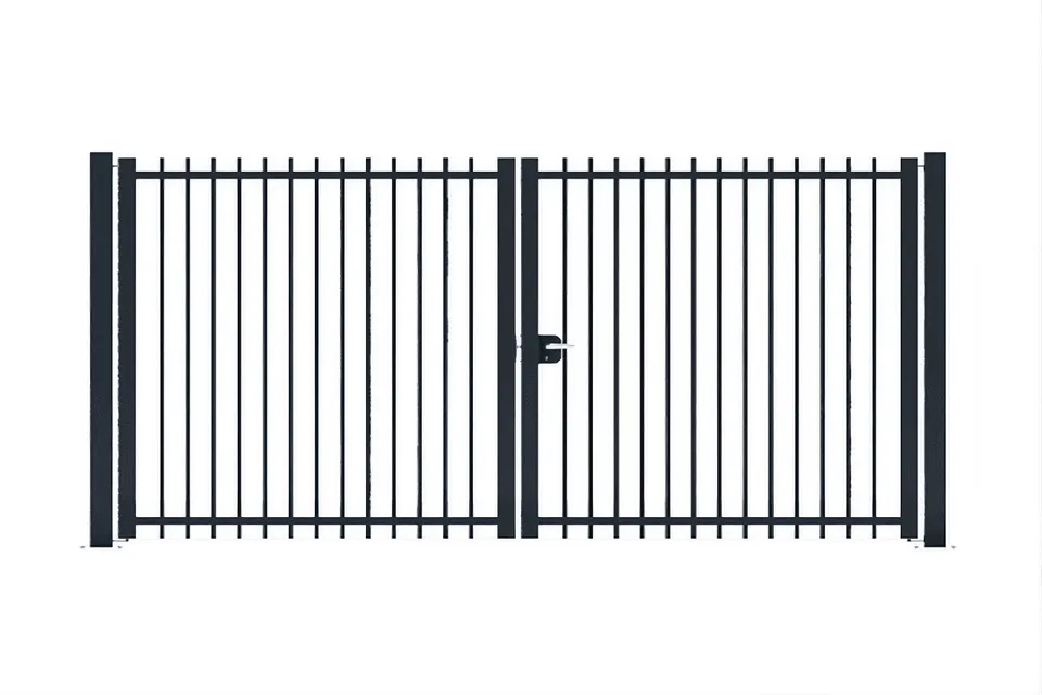 METAL GARDEN Portail battant tubes passants acier 4000 mm