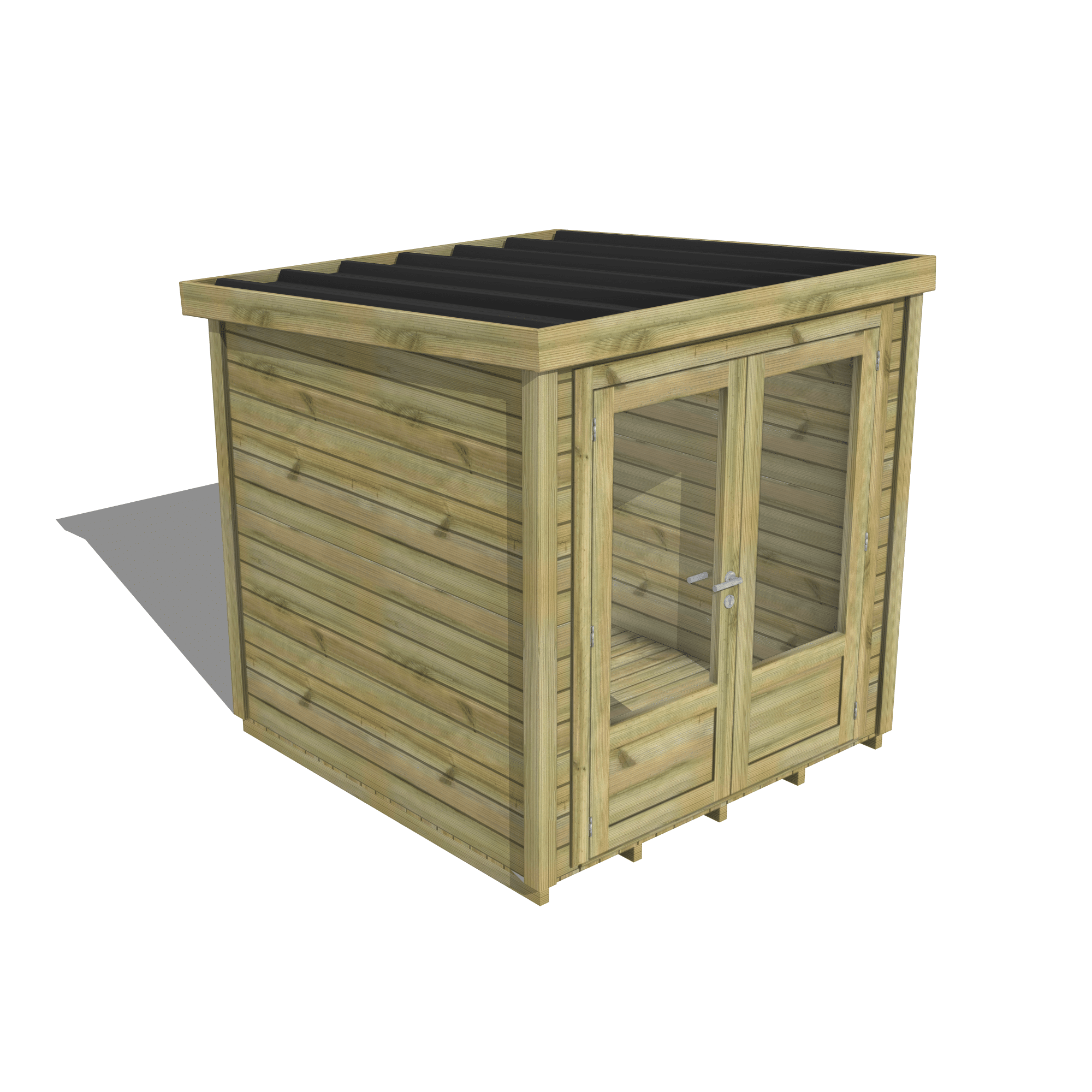 Abri Français Gamme Essentiel Porte Double abri de jardin plancher