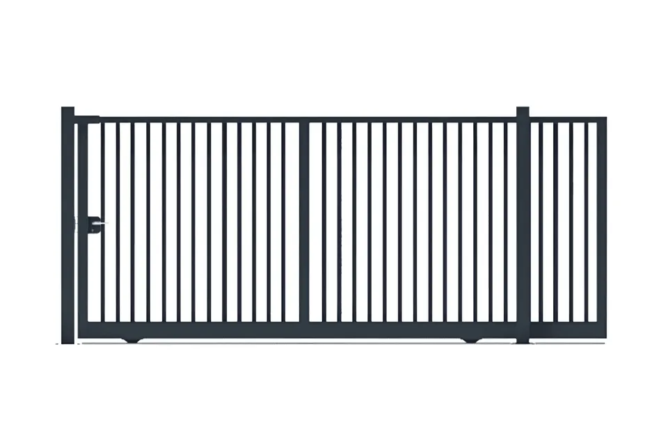 METAL GARDEN Barreaudage Rond portail coulissant 3000x1200